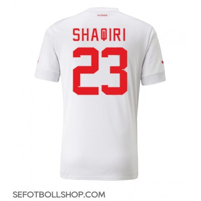 Billiga Schweiz Xherdan Shaqiri #23 Borta fotbollskläder VM 2022 Kortärmad